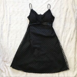 Onyx nite black dotted dress